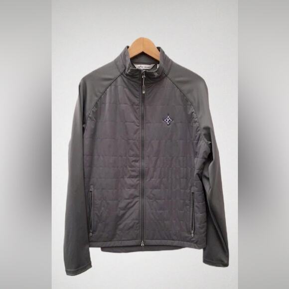 Peter Millar Men’s Hyperlight Furman Paladins Grey Golf Hybrid Jacket (Medium) - Picture 1 of 3